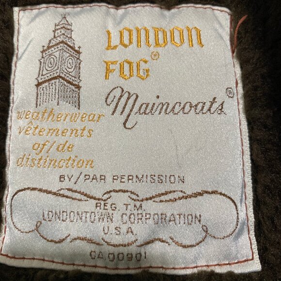 VINTAGE LONDON FOG SHERPA LINED HOODED TRENCH COATS SIZE M - Picture 9 of 10